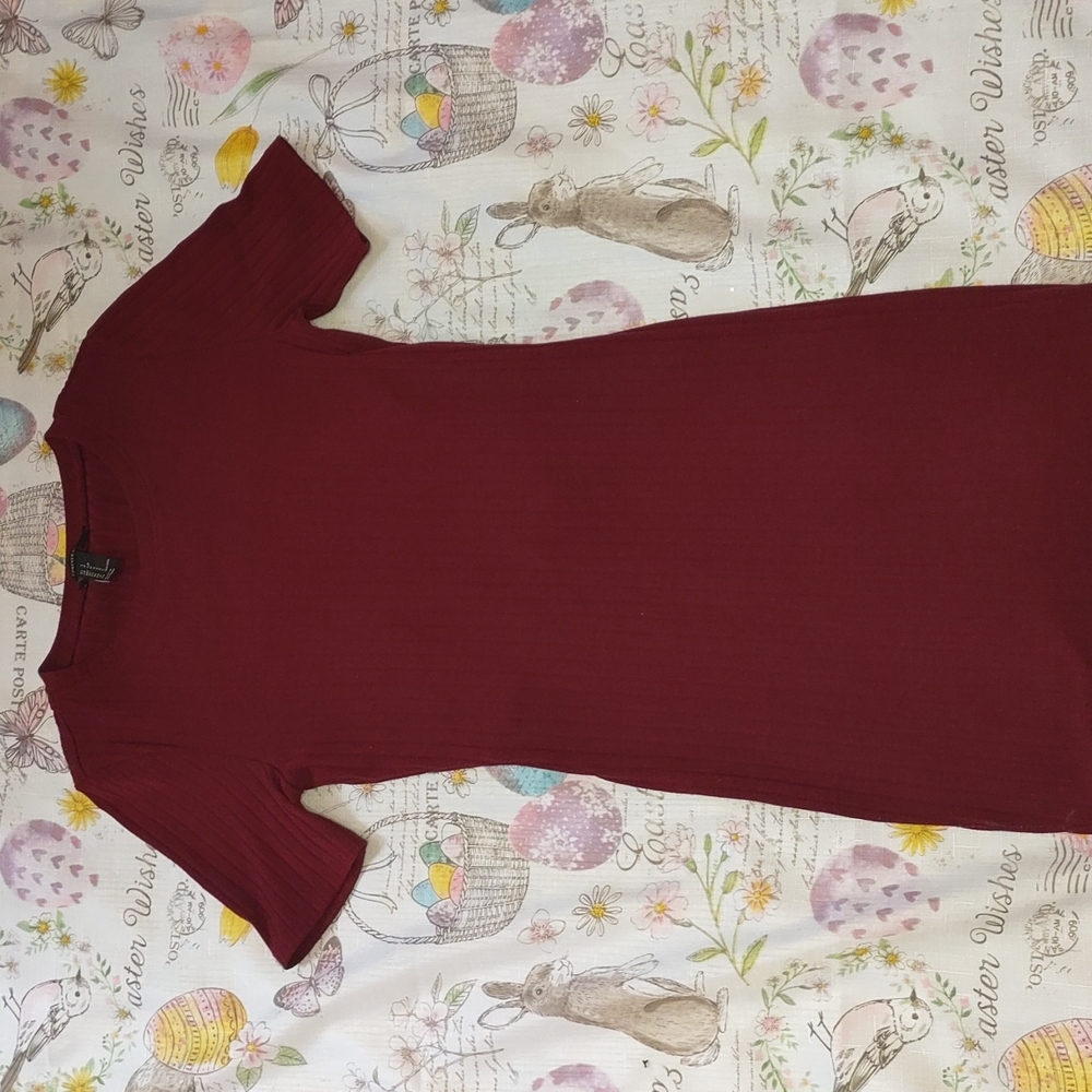US small, forever21, dark red, mini dress